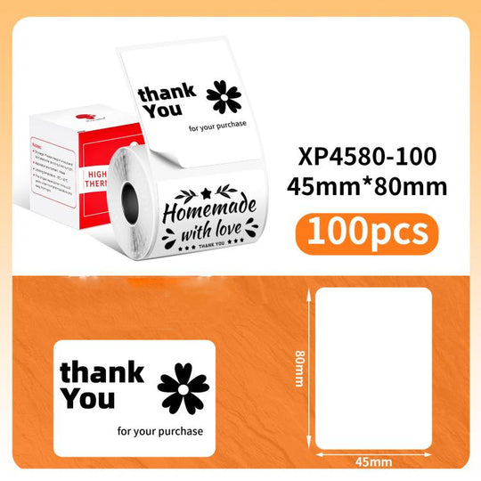 Phomemo 45x80mm-100pcs  Thermal Labels For M110 Printer