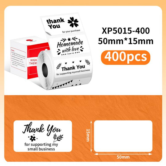 Phomemo 50x15mm-400pcs  Thermal Labels For M110 Printer