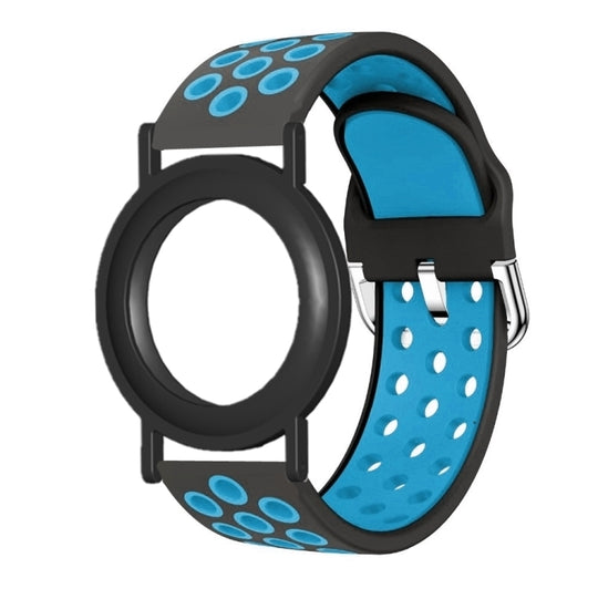 For AirTag 2nd Gen / AirTag 1st Gen Wrist Strap Wristband  Anti Lost Bracelet Tracking Locator Silicon Protector(Dark Blue)