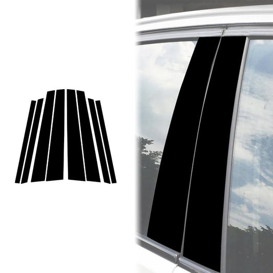 For BMW X5 E70 8pcs /Set Left and Right Drive Universal B-pillar Decorative Sticker(Black) - Car Interior Mouldings by buy2fix | Online Shopping UK | buy2fix