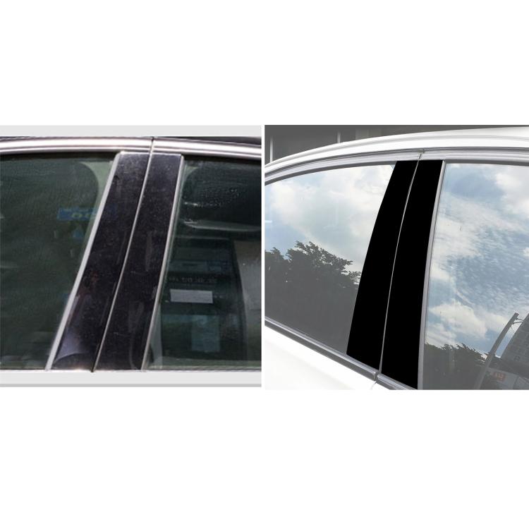 For BMW X5 E70 8pcs /Set Left and Right Drive Universal B-pillar Decorative Sticker(Black) - Car Interior Mouldings by buy2fix | Online Shopping UK | buy2fix