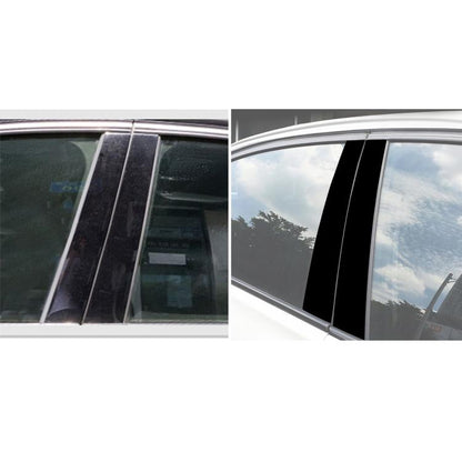 For BMW X5 E70 8pcs /Set Left and Right Drive Universal B-pillar Decorative Sticker(Black) - Car Interior Mouldings by buy2fix | Online Shopping UK | buy2fix