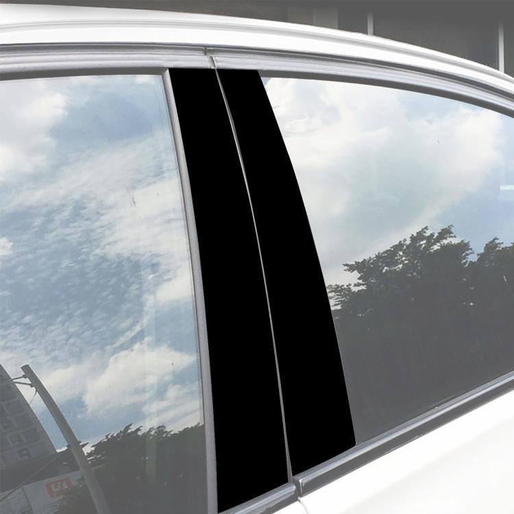 For BMW X5 E70 8pcs /Set Left and Right Drive Universal B-pillar Decorative Sticker(Black) - Car Interior Mouldings by buy2fix | Online Shopping UK | buy2fix