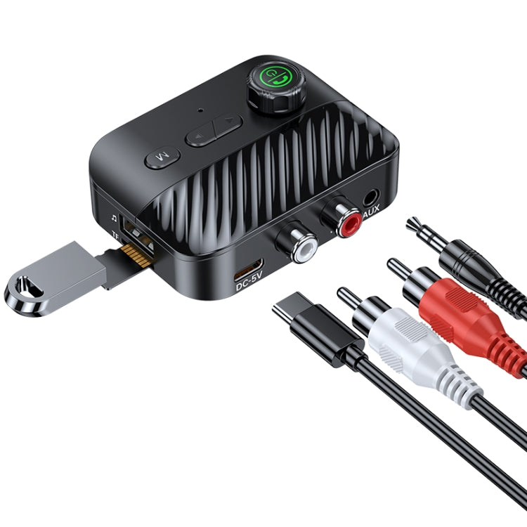 Digital Display Bluetooth 5.3 Audio Receiver Transmitter Support USB /TF Card MP3 Player by buy2fix