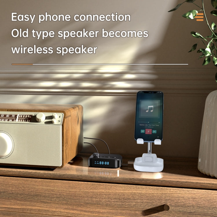 Digital Display Bluetooth 5.3 Audio Receiver Transmitter Support USB /TF Card MP3 Player by buy2fix