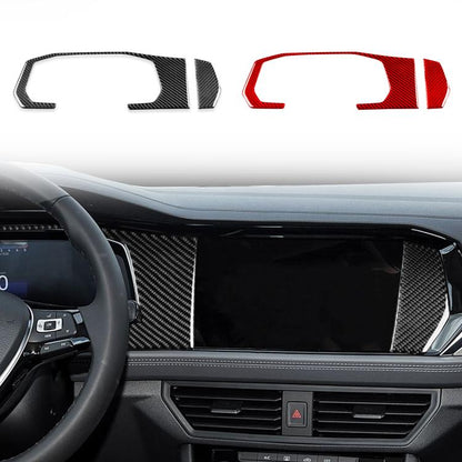 For Volkswagen Sagitar 2019-2023 2pcs /Set Left-hand Drive Dashboard Decoration Stickers(Red) - Car Interior Mouldings by buy2fix | Online Shopping UK | buy2fix