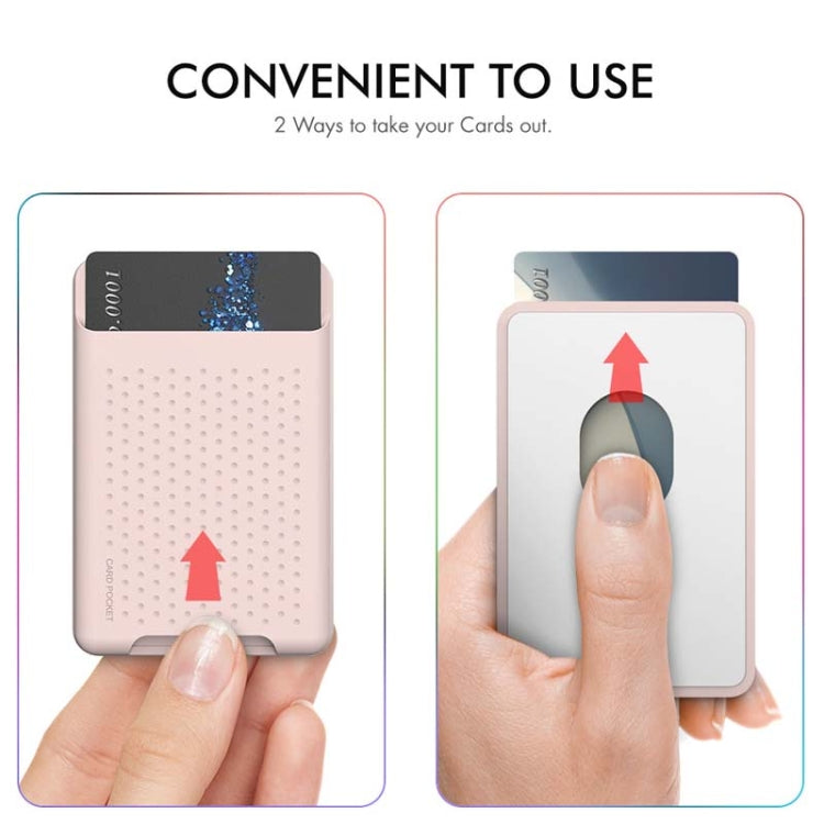 For IPhone 12 / 13 / 14 Series AhaStyle PT133 Mobile Phone Magnetic Silicone Card Case(Gray Frosted) - Adhesive Card Holders by AhaStyle | Online Shopping UK | buy2fix