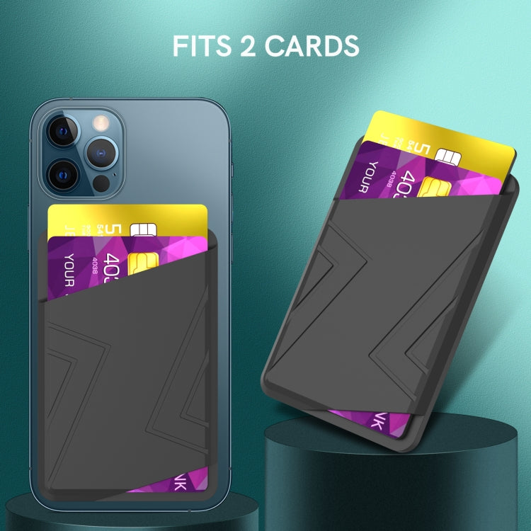 For IPhone 12 / 13 / 14 Series AhaStyle PT133-C Silicone Magnetic Card Case(Midnight Blue) - Adhesive Card Holders by AhaStyle | Online Shopping UK | buy2fix