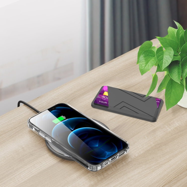 For IPhone 12 / 13 / 14 Series AhaStyle PT133-C Silicone Magnetic Card Case(Midnight Blue) - Adhesive Card Holders by AhaStyle | Online Shopping UK | buy2fix