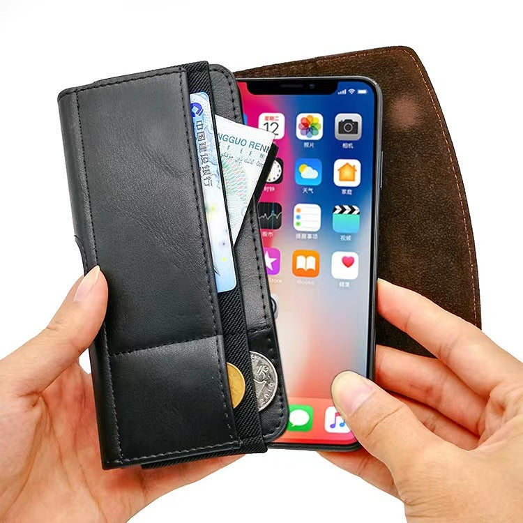 3.5-4.0 inch Multifunctional Waist Bag Mobile Phone Leather Case(Black) -  by buy2fix | Online Shopping UK | buy2fix
