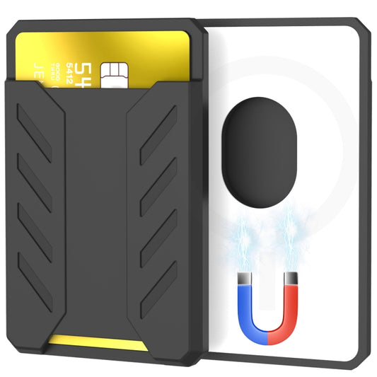 For iPhone 12 / 13 / 14 Series AhaStyle PT133-A Silicone Magnetic Card Case(Midnight Blue) - Adhesive Card Holders by AhaStyle | Online Shopping UK | buy2fix