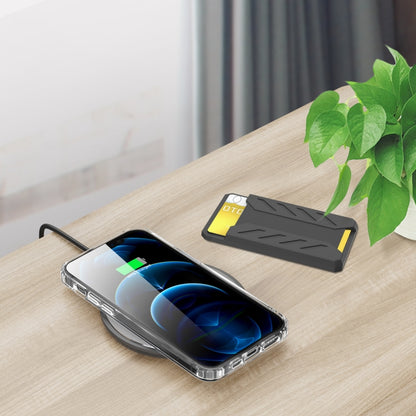 For iPhone 12 / 13 / 14 Series AhaStyle PT133-A Silicone Magnetic Card Case(Dark Gray) - Adhesive Card Holders by AhaStyle | Online Shopping UK | buy2fix