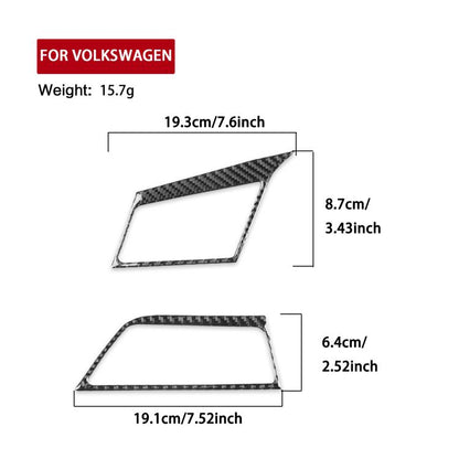 For Volkswagen Sagitar 2019-2023 2pcs /Set Left-hand Drive Left & Right Air Outlet Stickers(Black) - Car Interior Mouldings by buy2fix | Online Shopping UK | buy2fix