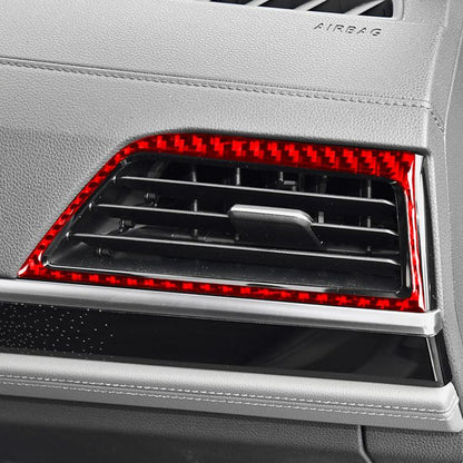 For Volkswagen Sagitar 2019-2023 2pcs /Set Left-hand Drive Left & Right Air Outlet Stickers(Red) - Car Interior Mouldings by buy2fix | Online Shopping UK | buy2fix