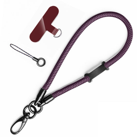 Nylon Braided Lanyard For Mobile Phone Multi-function Anti-lost Pad(Dark Purple) - Lanyards & Wrist Straps by buy2fix | Online Shopping UK | buy2fix