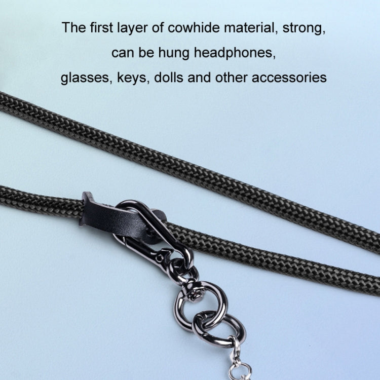 Nylon Braided Lanyard For Mobile Phone Multi-function Anti-lost Pad(Black) - Lanyards & Wrist Straps by buy2fix | Online Shopping UK | buy2fix