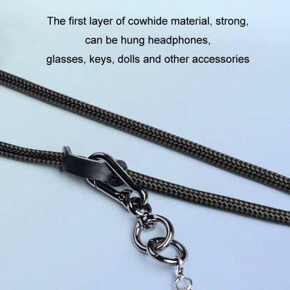 Nylon Braided Lanyard For Mobile Phone Multi-function Anti-lost Pad(Black) - Lanyards & Wrist Straps by buy2fix | Online Shopping UK | buy2fix