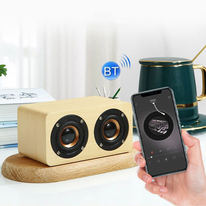 Wooden Retro 3D Stereo Audio Bluetooth Speaker Subwoofer Desktop Audio(Brown Wood Pattern) - Desktop Speaker by buy2fix | Online Shopping UK | buy2fix