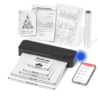 Phomemo M833  300dpi Wireless Bluetooth Thermal Printer Support Multi-Size Thermal Paper(Black) - Receipt Printers by Phomemo | Online Shopping UK | buy2fix