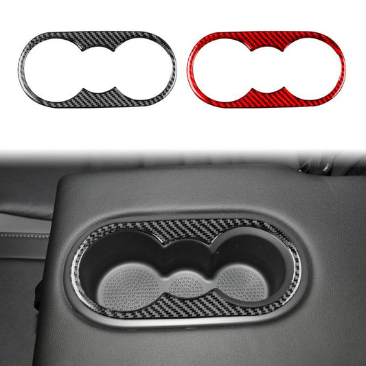For Volkswagen Sagitar 2019-2023 Left-hand Drive Rear Drain Cup Panel Sticker(Red) - Car Interior Mouldings by buy2fix | Online Shopping UK | buy2fix