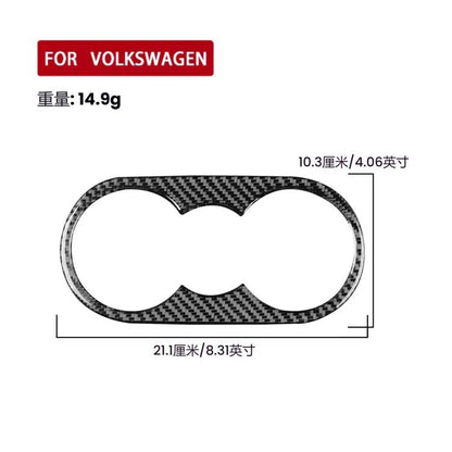 For Volkswagen Sagitar 2019-2023 Left-hand Drive Rear Drain Cup Panel Sticker(Black) - Car Interior Mouldings by buy2fix | Online Shopping UK | buy2fix