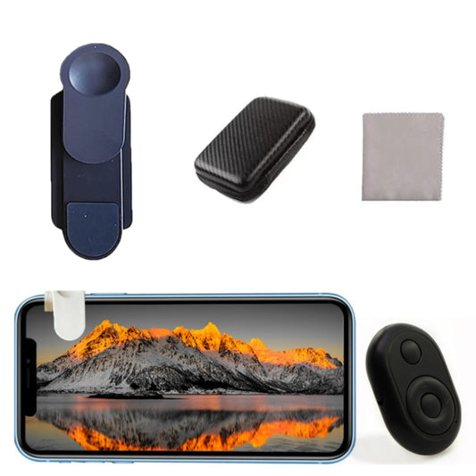 Smartphone Camera Mirror Reflection Clip Selfie Reflector Shooting Supplies, Spec: With Remote Control Black - Others Accessories by buy2fix | Online Shopping UK | buy2fix