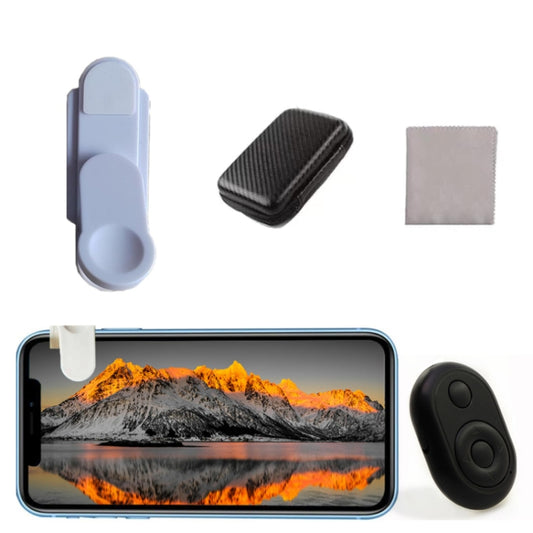 Smartphone Camera Mirror Reflection Clip Selfie Reflector Shooting Supplies, Spec: With Remote Control White - Others Accessories by buy2fix | Online Shopping UK | buy2fix