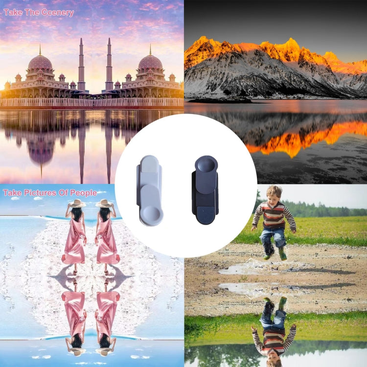 Smartphone Camera Mirror Reflection Clip Selfie Reflector Shooting Supplies, Spec: With Remote Control White - Others Accessories by buy2fix | Online Shopping UK | buy2fix