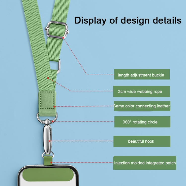 Mobile Phone Messenger Lanyard Adjustable Wide Hanging Neck Sling(Silver) - Lanyards & Wrist Straps by buy2fix | Online Shopping UK | buy2fix