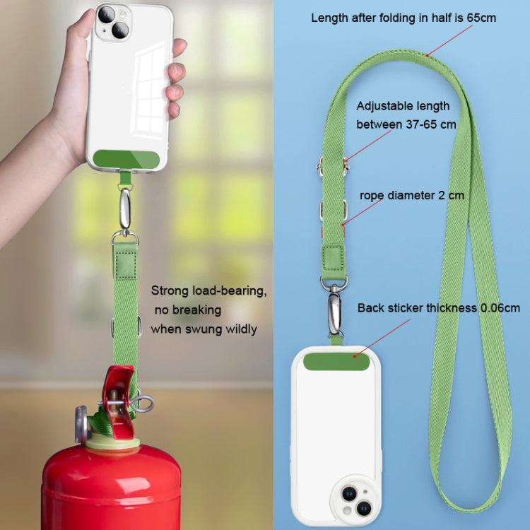Mobile Phone Messenger Lanyard Adjustable Wide Hanging Neck Sling(Matcha Green) - Lanyards & Wrist Straps by buy2fix | Online Shopping UK | buy2fix