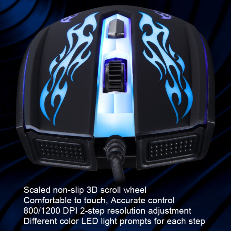 Chasing Leopard USB Illuminated Gaming Optical 1.3m Wired Mouse by Chasing Leopard