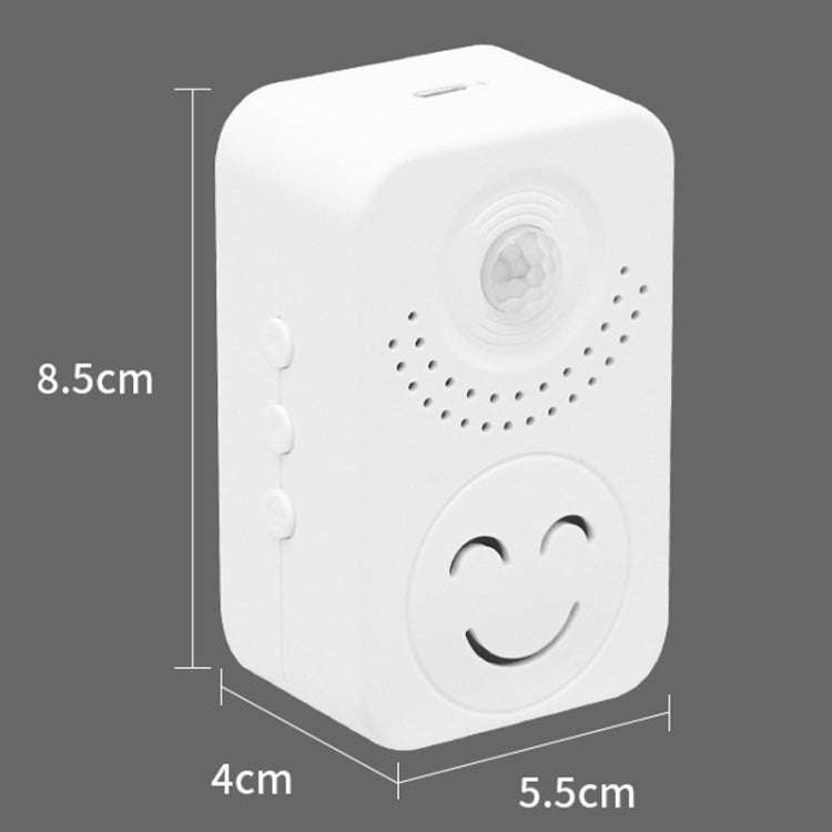 Small Horn Voice Announcement Sensor Entrance Voice Broadcaster Can Used As Doorbell, Specification: Battery Square by buy2fix