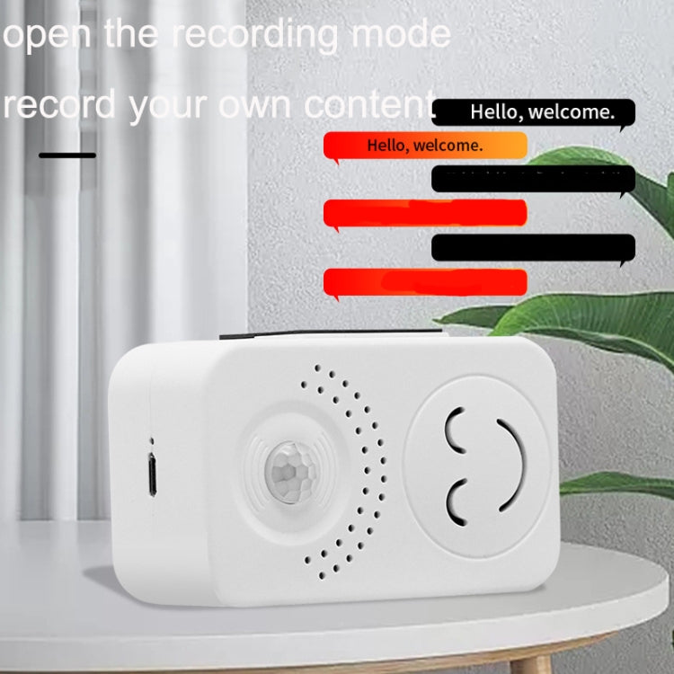 Small Horn Voice Announcement Sensor Entrance Voice Broadcaster Can Used As Doorbell, Specification: Battery Square by buy2fix