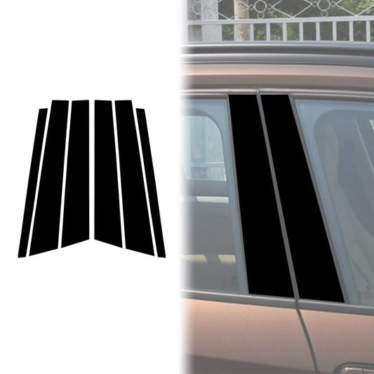 For 2011-2015 BMW X1 E84 6pcs /Set Universal B-pillar Decorative Sticker for Left and Right Drive(Black) - Car Interior Mouldings by buy2fix | Online Shopping UK | buy2fix
