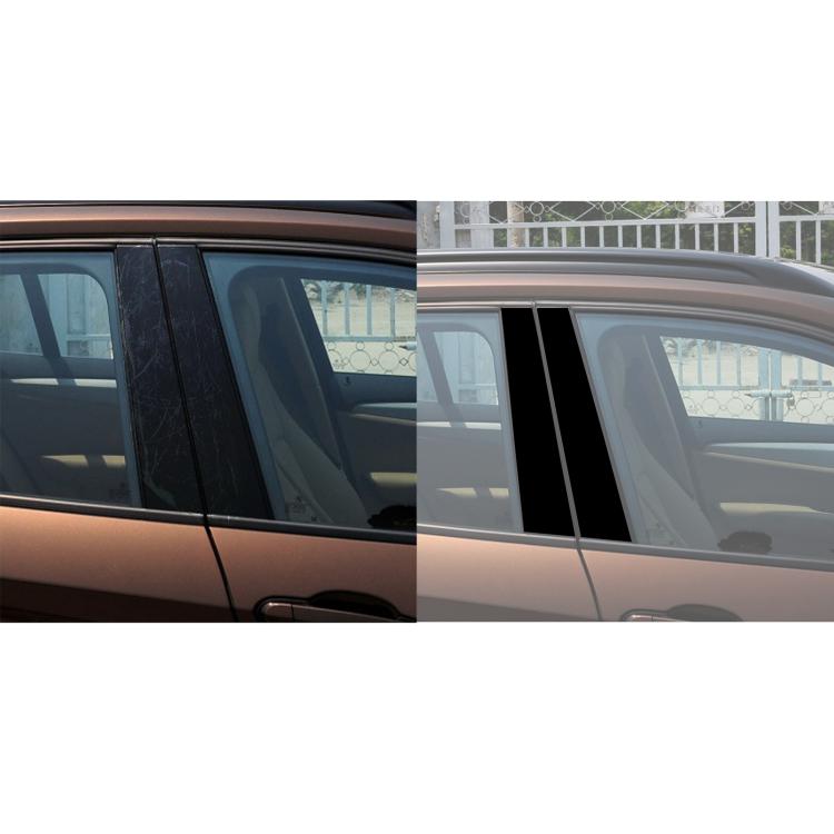 For 2011-2015 BMW X1 E84 6pcs /Set Universal B-pillar Decorative Sticker for Left and Right Drive(Black) - Car Interior Mouldings by buy2fix | Online Shopping UK | buy2fix