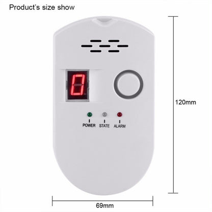 Combustible Gas Pipeline Digital Display Alarm, Specification: US Plug by buy2fix