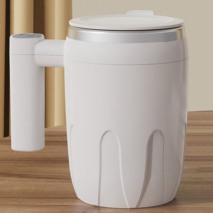 Automatic Stainless Steel Stirring Cup Portable Coffee Mug Magnetic Mug(White) - Coffee Machine & Accessories by buy2fix | Online Shopping UK | buy2fix
