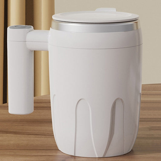 Automatic Stainless Steel Stirring Cup Portable Coffee Mug Magnetic Mug(White) - Coffee Machine & Accessories by buy2fix | Online Shopping UK | buy2fix