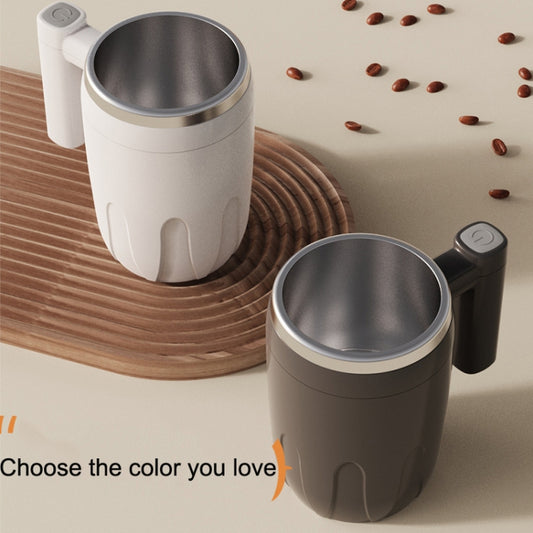 Automatic Stainless Steel Stirring Cup Portable Coffee Mug Magnetic Mug(White) - Coffee Machine & Accessories by buy2fix | Online Shopping UK | buy2fix