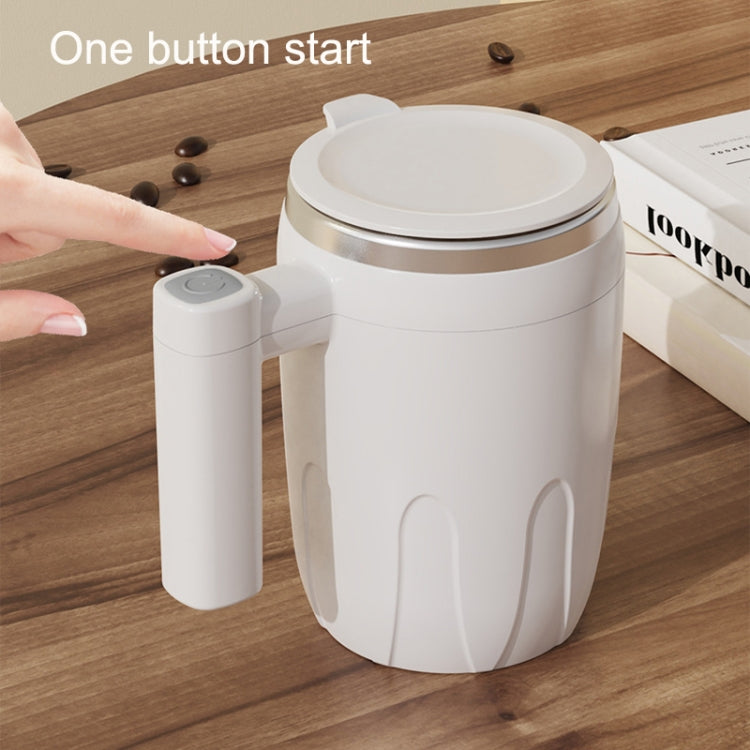 Automatic Stainless Steel Stirring Cup Portable Coffee Mug Magnetic Mug(White) - Coffee Machine & Accessories by buy2fix | Online Shopping UK | buy2fix