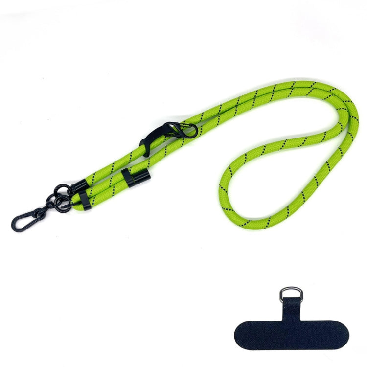10mm Thick Rope Mobile Phone Anti-Lost Adjustable Lanyard Spacer(Green Blue Fine Lines) - Lanyards & Wrist Straps by buy2fix | Online Shopping UK | buy2fix