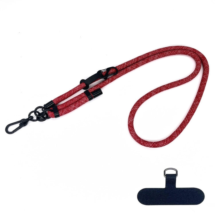 10mm Thick Rope Mobile Phone Anti-Lost Adjustable Lanyard Spacer(Starlight Red) - Lanyards & Wrist Straps by buy2fix | Online Shopping UK | buy2fix