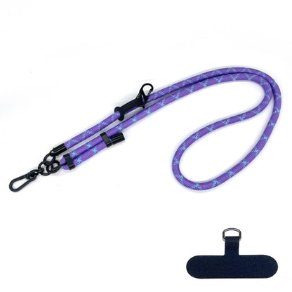 10mm Thick Rope Mobile Phone Anti-Lost Adjustable Lanyard Spacer(Purple Blue Twill) - Lanyards & Wrist Straps by buy2fix | Online Shopping UK | buy2fix