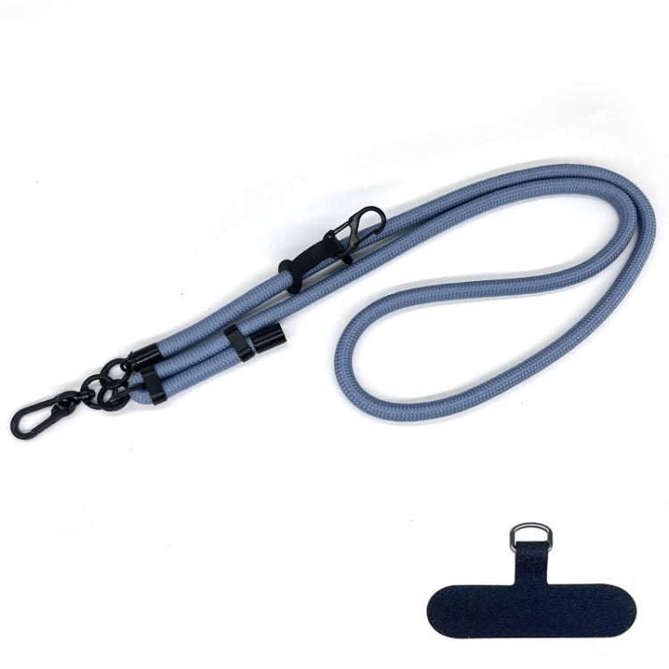 10mm Thick Rope Mobile Phone Anti-Lost Adjustable Lanyard Spacer(Gray Blue) - Lanyards & Wrist Straps by buy2fix | Online Shopping UK | buy2fix