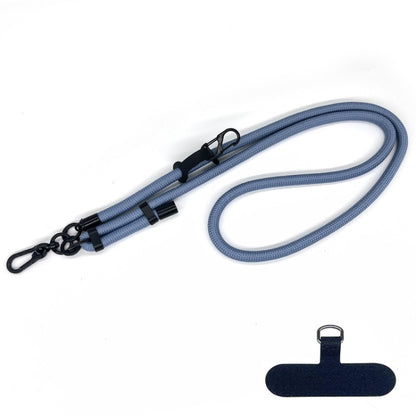 10mm Thick Rope Mobile Phone Anti-Lost Adjustable Lanyard Spacer(Gray Blue) - Lanyards & Wrist Straps by buy2fix | Online Shopping UK | buy2fix