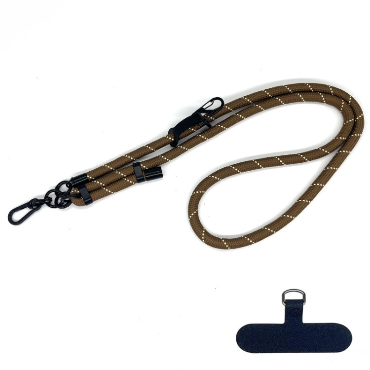 10mm Thick Rope Mobile Phone Anti-Lost Adjustable Lanyard Spacer(Coffee Beige) - Lanyards & Wrist Straps by buy2fix | Online Shopping UK | buy2fix
