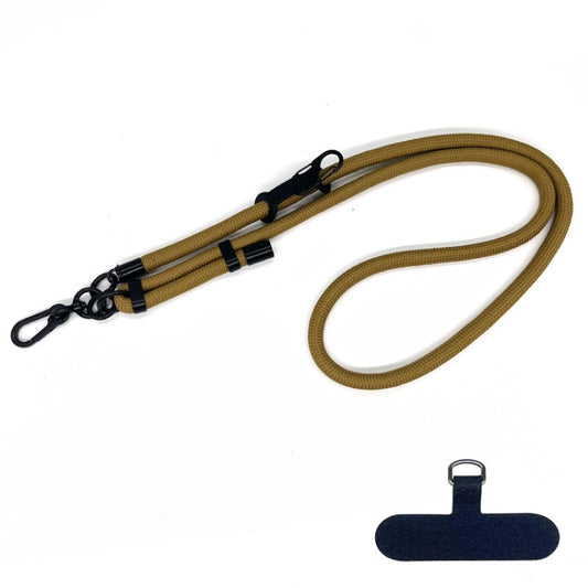 10mm Thick Rope Mobile Phone Anti-Lost Adjustable Lanyard Spacer(Brown Gold) - Lanyards & Wrist Straps by buy2fix | Online Shopping UK | buy2fix