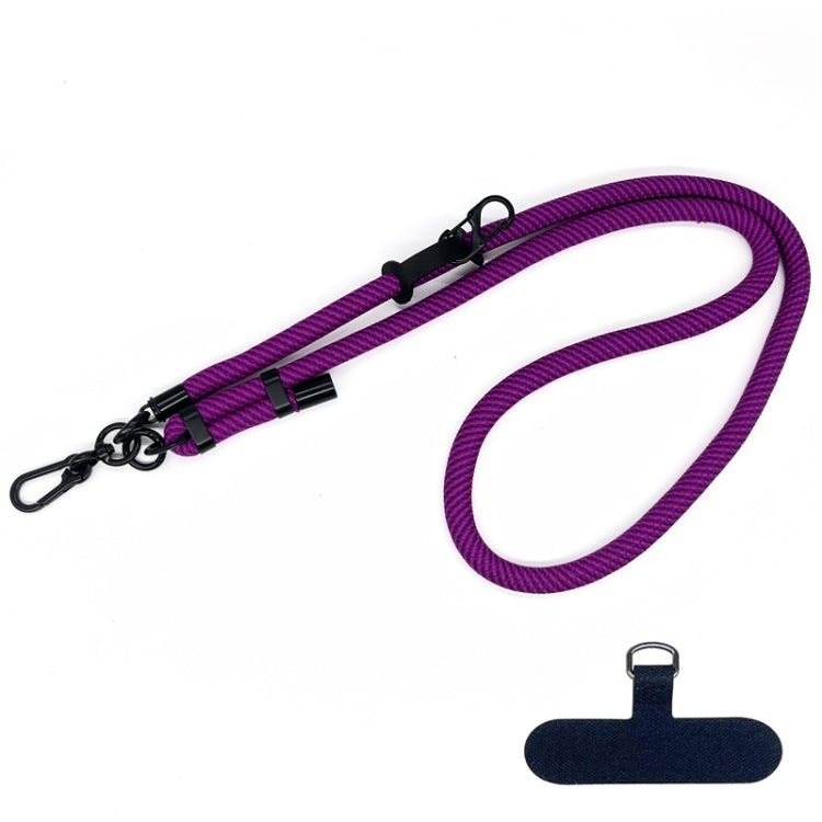 10mm Thick Rope Mobile Phone Anti-Lost Adjustable Lanyard Spacer(Rose Purple) - Lanyards & Wrist Straps by buy2fix | Online Shopping UK | buy2fix