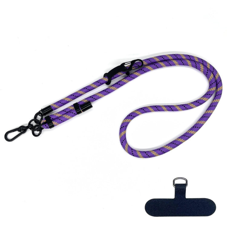 10mm Thick Rope Mobile Phone Anti-Lost Adjustable Lanyard Spacer(Purple Green Orange) - Lanyards & Wrist Straps by buy2fix | Online Shopping UK | buy2fix