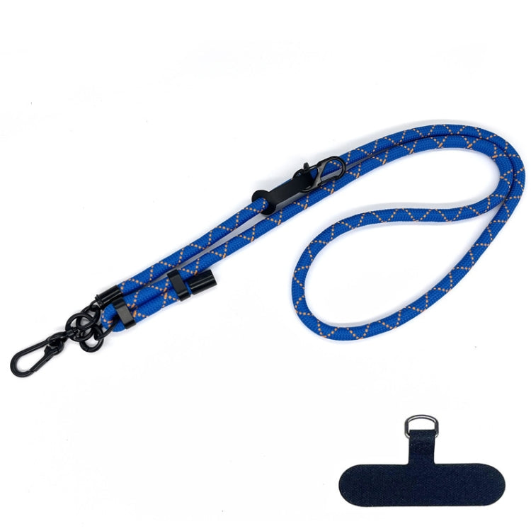 10mm Thick Rope Mobile Phone Anti-Lost Adjustable Lanyard Spacer(Blue Orange Fine Lines) - Lanyards & Wrist Straps by buy2fix | Online Shopping UK | buy2fix